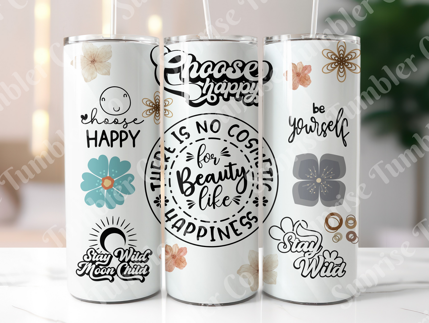 Positive and Inspirational Sayings Variety Part 2 - 20 oz and 30 oz Tumblers (Glow In The Dark Option Available)