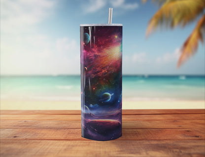 Galaxy and Northern Lights Variety - 20 oz and 30 oz Tumblers (Glow In The Dark Option Available)