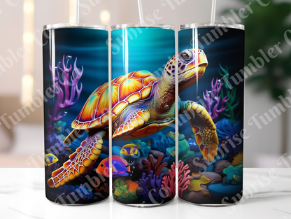 Sea Turtle Variety Part 1 - 20oz and 30oz Tumblers (Glow In The Dark Green And Blue Available)