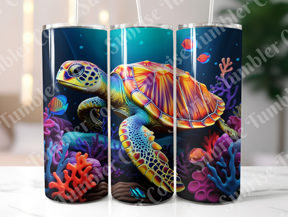 Sea Turtle Variety Part 2 - 20oz and 30oz Tumblers (Glow In The Dark Green And Blue Available)