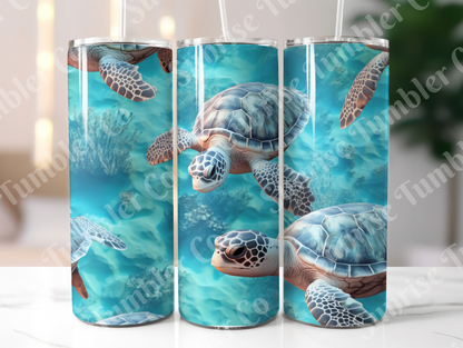 Sea Turtle Variety Part 2 - 20oz and 30oz Tumblers (Glow In The Dark Green And Blue Available)