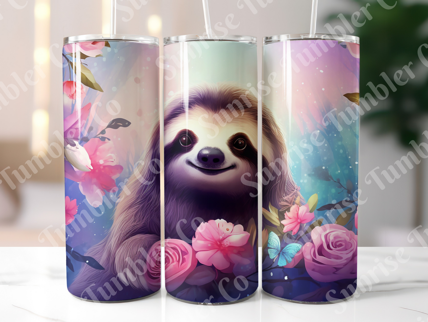 Sloth Variety Part 1 - 20oz and 30oz Tumblers (Glow In The Dark Green And Blue Available)