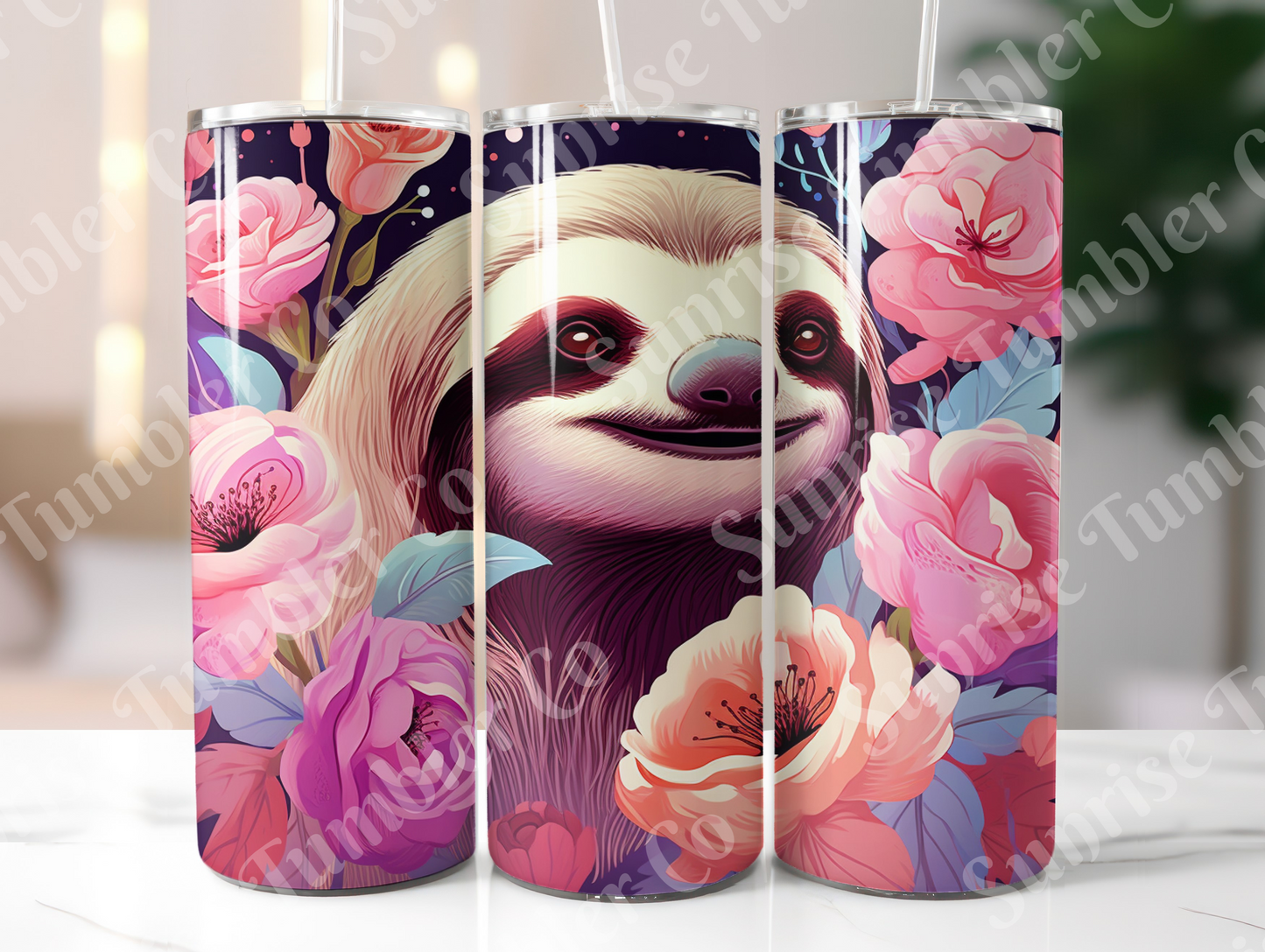 Sloth Variety Part 1 - 20oz and 30oz Tumblers (Glow In The Dark Green And Blue Available)