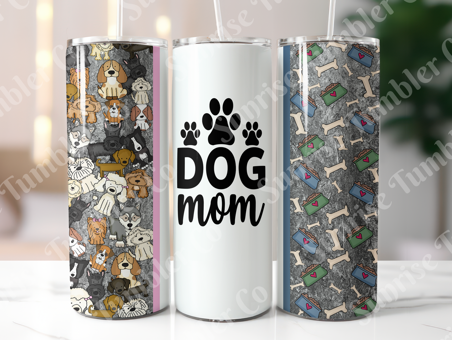 Dog Mom and Dog Dad Variety - 20 oz and 30 oz Tumblers (Glow In The Dark Option Available)