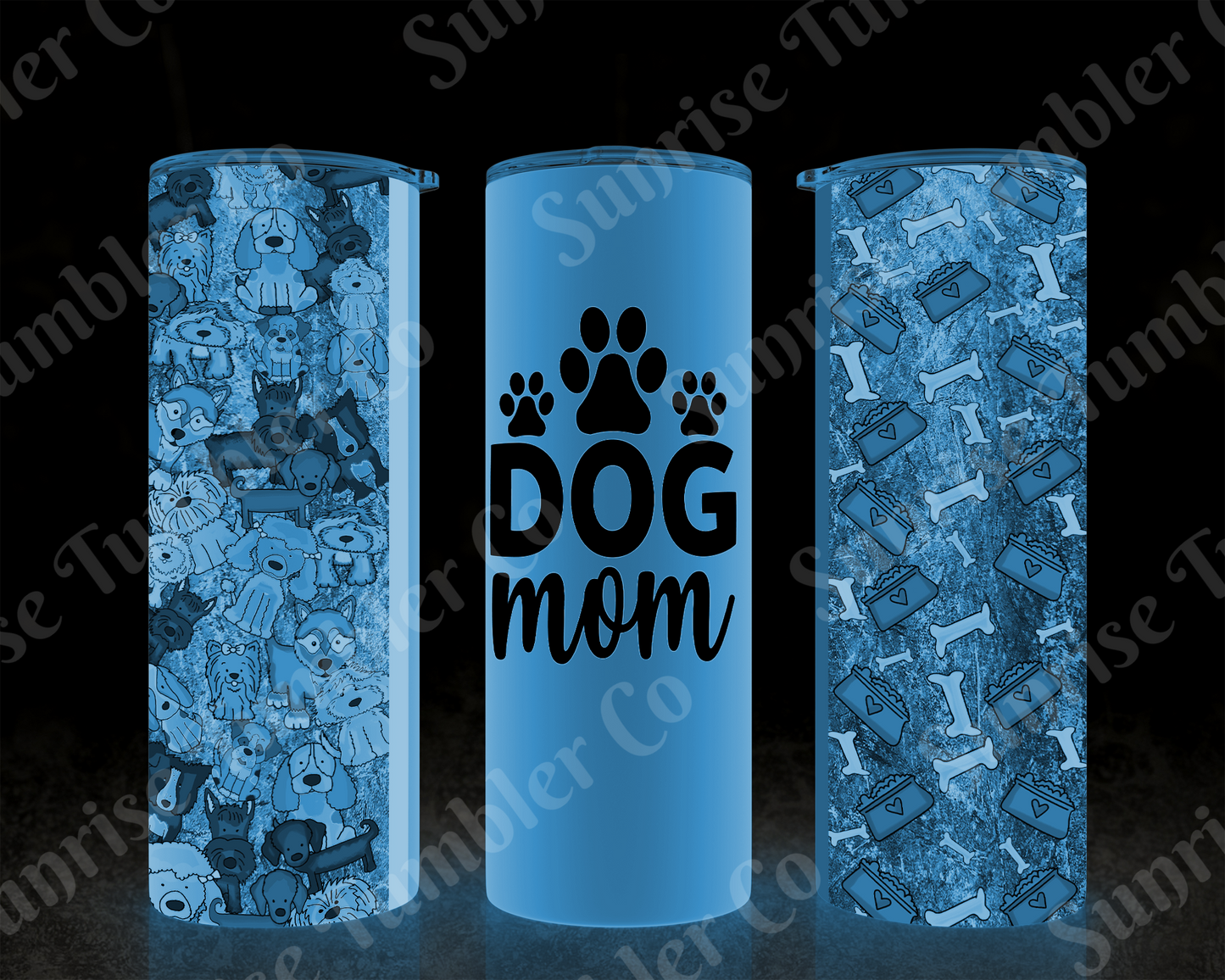 Dog Mom and Dog Dad Variety - 20 oz and 30 oz Tumblers (Glow In The Dark Option Available)